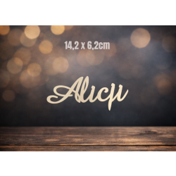 Alicji 4,5cm czcionka Amaze, sklejka 3mm